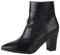 Plilima Stiefeletten Damen Stiefel Ankle Boots Leder Frauen Absatz Schuhe Reißverschluss Bequem Herbst WinterBoot (Schwarz,39)
