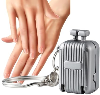 scyca Key Ring Nail Clipper, Thick Nail Clipper,Nail Clipper Keychain Suitcase Small - Finger and Toenail Cutter Tool for Camping, Travel, School