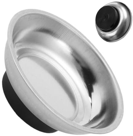 Bandeja magnética para piezas | Bandeja magnética de acero inoxidable resistente que no deja marcas, bandeja de soporte magnético portátil para piezas magnéticas, cuenco de herramientas para