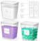 Lifewit Contenedor Detergente Polvo Juego de 3, Lavanderia Organizador, Pastillas Lavadora Caja de Almacenamiento de Plástico, Contenedores para Baño, Dispensador Detergente Lavadora