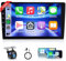 Rimoody 4+64G Wireless Carplay Android 13 Radio de Coche 2 DIN, 9 Pulgadas HD Radio Coche con Android Auto Navegación GPS Mirror Link Bluetooth WiFi/FM/RDS/EQ/USB Control del Volante Cámara Trasera