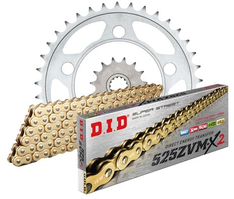 Kettensatz Kettenkit DID 525 ZVM-X2 kompatibel mit/passend für BMW S 1000 RR ABS (K67) Schmiede und Carbon Felgen Nissin Bremszange K67 2019-2022