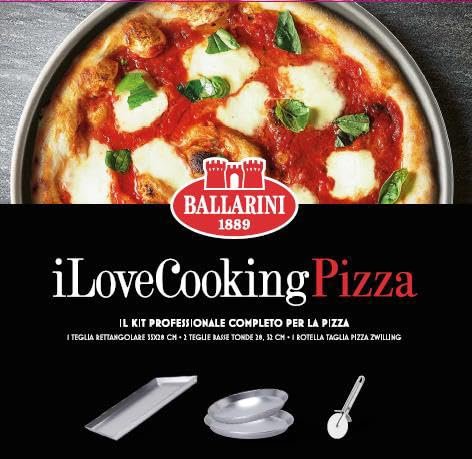 I Love Coooking Pizza, set regalo Ballarini, 4 pezzi.