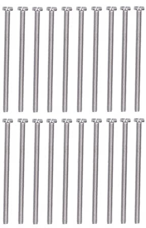 50Pcs Cheese Head Slot Screw A2 70 Stainless Steel Flat Screw Machinery M3 Screws Set (M3*50)