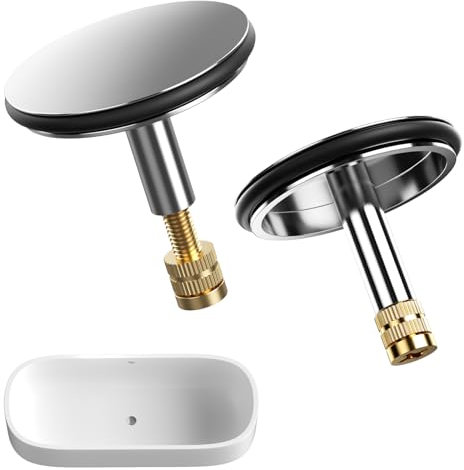 1 STK Badewannenstöpsel Waschbecken Stopfen 43mm Badewanne Stopfen Universal Abflussstopfen mit Verstellbarer Hubstange Wannenstöpsel aus Messing Stöpsel für handelsübliche Abflüsse, Spüle, Badewanne