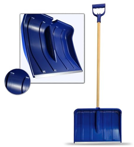 PROCAR Schneeschaufel 49 cm Breite 140 cm Länge Aluminium Schneeschieber für Winterdienst