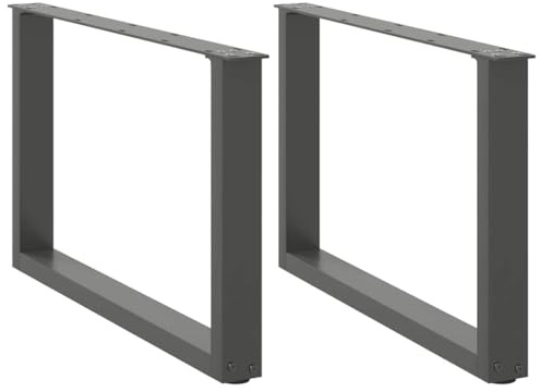 vidaXL Couchtischbeine U-Form 2 STK. Anthrazit 60x(42-43) cm Stahl