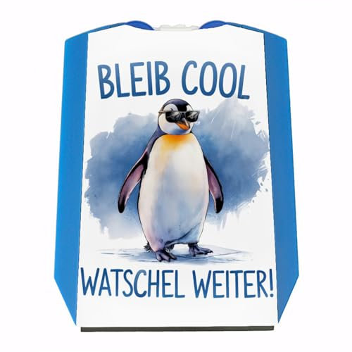 Pinguin mit Sonnenbrille Bleib cool Parkscheibe Lustiger Eiskratzer mit Spruch für Autofahrer