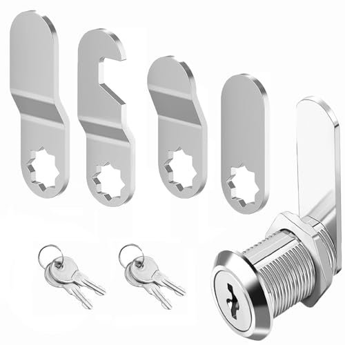 Wxinsheng Briefkastenschloss 16mm mit 4 Schlüssel und 5 Verschiedene Schlossplatten,Schrankschloss,Briefkasten schloß,für Schranktüren,Möbel,Briefkästen
