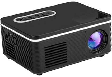 Homoyoyo Mini proiettore lampade led proiettore casa videoproiettore portatile mini led light docking station per all-in-1 base per hard disk a doppia posizione Black