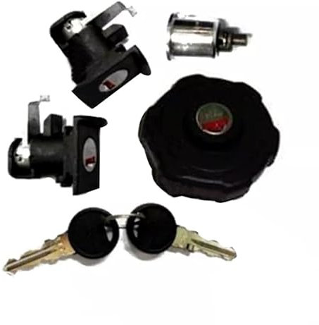 AEspares Compatible con Vespa Bajaj Classic SL Caja de herramientas con mango de dirección y bloqueo de depósito de combustible, juego de 4