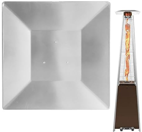 Heizstrahler Reflektorschild - Reflektor Schild Für Pyramid Terrassenheizstrahler - Quadratische Ersatzoberteil Für Außenheizungen/Terrassenstrahler, 3 Loch Montierung (Lochabstand 4,33 Zoll/11 Cm)