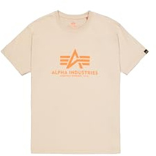 Alpha Industries Herren Basic T-Shirt, Organic Beige, L
