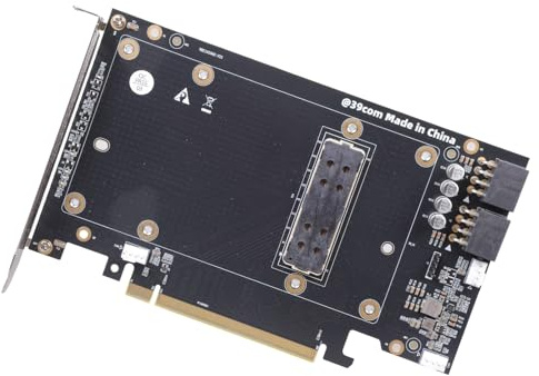 XAGMODSHN Servers Compatible SXM2 PCIe X16 V100 Adapter with Intelligent Fan Control for Workstations Installation Bearing Case Grass Trimmer Bearing Housing Upgrade