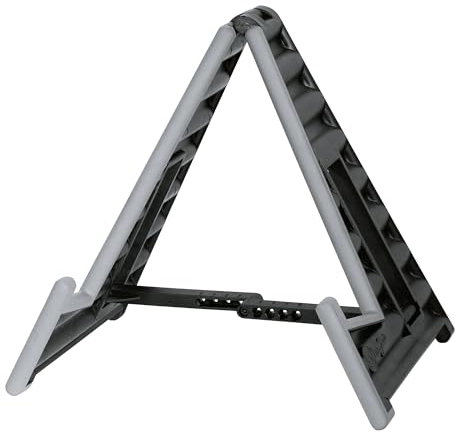 K&M 17590 E-Gitarrenständer Wave 20 Schwarz - Ständer für elektrische Gitarren - aus Kunststoff - 29 cm Höhe, verstellbar