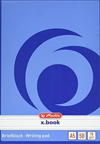 Herlitz 717512 Notizblock A5, liniert, 50 Blatt, weiß