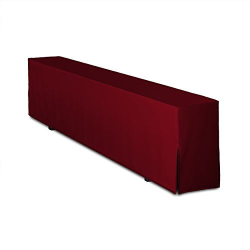 TexDeko® gepolstert Bierbankhusse Premium für Bierzeltgarnitur 220cm strapazierfähig Festzeltgarnitur Blickdicht waschbar (Bordeaux)
