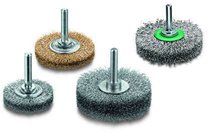 Lessmann 34573 Rundbürsten Edelstahldraht, 70 mm, 20 mm Draht