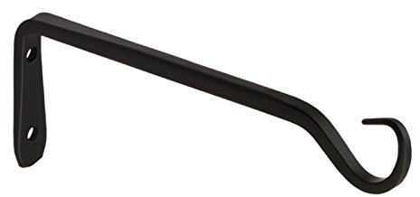 Velano - Halterung Blumenampel - Schwarzer Wandhaken - Schmiedeeisen – Hängetopf - Laterne – Wandhalter für Balkon & Garten – Hängeampel Outdoor 75x195 mm Terassendeko