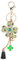 1 pc Porte-clés Trèfle à quatre feuilles en cristal Accessoire de porte-clés pour la décoration de voiture ou le pendentif de sac(Vert)