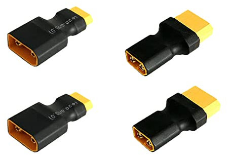 Boladge 2 Stücke XT90 Männlich Stecker auf XT60 Buchse Stecker Adapter und 2 Stücke XT90 Buchse Stecker auf XT60 Männlich Stecker Adapter für RC Lipo ESC