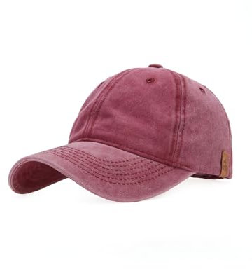 mh michael heinen Unisex Baseball Cap, Verstellbarer Riemen, Basecap, Kappe, Baumwollcap, Cap, 100% Baumwolle, modisch Burgundy OS
