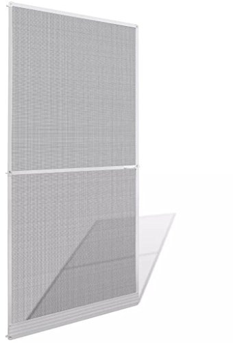 Tidyard White Hinged Insect Screen for Doors Door Fly Screen Insect Blinds 100 x 215 cm