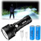 XLM-P70 Torcia LED Ad Alta Potenza - 30000-100000 Lumen, 3 Modalità, Impermeabile, Super Luminosa, Ricaricabile USB, Portatile (50W, Doppia Batteria)