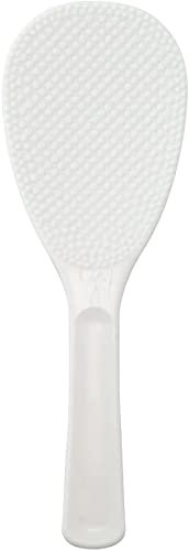 Cuchara de servir de paleta de arroz Shamoji de estilo japonés, espátula de plástico blanco, fabricada en Japón, BSY23016 16cm