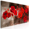 B&D XXL - Tableau décoratif nature 120x40 cm - Impression sur toile colorée - Décoration murale pour salon et chambre - Beige rouge rose - Nature fleurs coquelicots abstraction b-A-0796-b-a