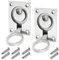Mesee 2 Packs Flush Ring Pull Handle with Mount Screws 63 x 45mm Stainless Steel Hidden Marine Hatch Locker Cabinet Drawer Pull Handles Boat Yacht Door Lift Ring Pulls Hardware Accessories