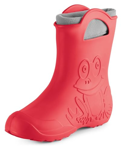 Ladeheid Damen federleichte Eva Gummistiefel Winter Regenschuhe gefüttert LA-CA-12 (Korall, 40/41 EU)