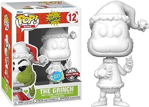 Funko Pop! Books: The Grinch - Grinch - (DIY) - Weiß - Dr. Seuss - Vinyl-Sammelfigur - Geschenkidee - Offizielle Handelswaren - Spielzeug Für Kinder und Erwachsene - Modellfigur Für Sammler