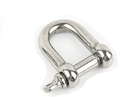 D Shackle M8 Heavy-Duty 304 Stainless Steel D Ring Shackle Used for Quick Connection of Chains and Wire Ropes,Heavy Structure,Vehicle Recycling,Transportation Shackle Lock