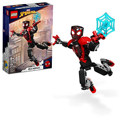 Lego Marvel Miles Morales Figure Set, 76225 Fully Articulated Spider-Man Action Toy, Super Hero Movie Collectible, Birthday Gift Idea for Kids