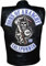 Aksah Fashion Herren Sons of Anarchy Highway Motorrad Biker Lederweste Schwarz, Kunstleder, XL