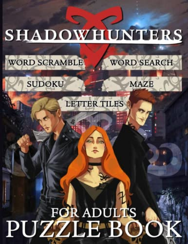 Shadowhunters Puzzle Book: Confidence Relaxation Word Search Gifted Adult Activity Pages Fun Sudoku Activities Adults