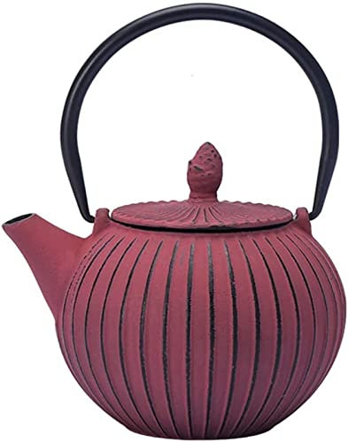YQBUER Chine Thermure en Fonte de théière Chinoise poêle en Fonte en Fonte Rouge 70 0ml Téage de Bureau Téapot Téage ménage à la Main
