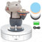 PaNt Drehteller Elektrisch 10kg 14.6cm Wiederaufladbar 3 Einstellbare Geschwindigkeiten Drehscheibe Elektrisch 360 Grad Aufnahmen Automatische Drehplattform für Schmuck Fotografie Produktanzeige