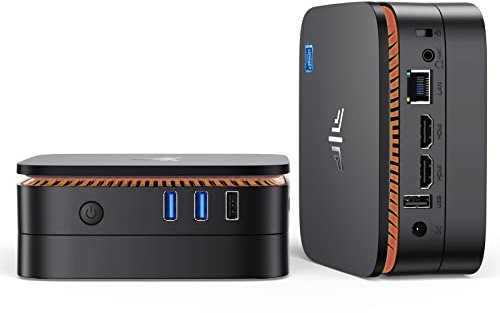 NiPoGi Mini PC Windows 11, Ιntel Celeron J4105 Mini computadora, 4GB DDR4 RAM 64GB eMMC Mini Ordenadors de Sobremesa, 4K HD Business Mini pc sobremesa con 2.4G+5G WLAN/Gigabit Ethernet/ 2X HDMI