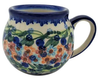 BLUESTAMP Klassische Handbemalte Bunzlauer Keramik Becher 300 ml, 524-008