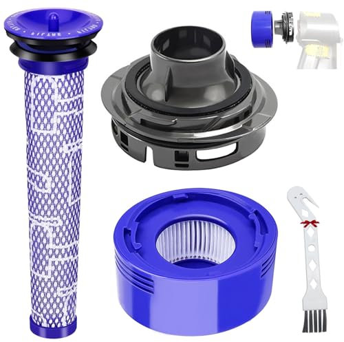 KiimSin Motor Heckabdeckung + Filter + Vorfilter Set Ersatz für Dyson V7 V8 Staubsauger Staubsauger Zubehör, für Dyson Motorabdeckung HEPA filter-Staubsaugerfilter-Set