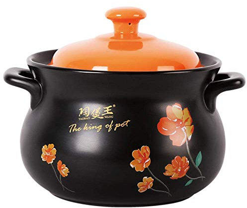 Cazuela de Terracota Olla de Terracota Cazuela de cerámica - Resistencia a Altas temperaturas Buena Estabilidad térmica Durable (2.8l)