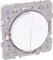 EUR'OHM Interrupteur double va et vient - Blanc - SQUARE RENO sans griffes - Interrupteur et prise
