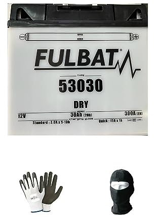 Compatible avec BMW R 100 RT R 100 RT 1000 1978-1984 FULBAT Batterie DÉJÀ PRÊTE 53030 12V/30AH Batteries SPÉCIFIQUES pour DÉMARRAGE Moto Moto Scooter