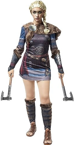 Funidelia | Assassin's Creed Valhalla Costume for woman Video Games, Assassin's Creed - Costume for adults accessory fancy dress & props for Halloween, carnival & parties - Size XS - Brown