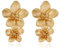 Gold Flower Earrings Double Flower Statement Earring for Women, Large Gold Floral Earrings for Women Boho Jewelry Gift