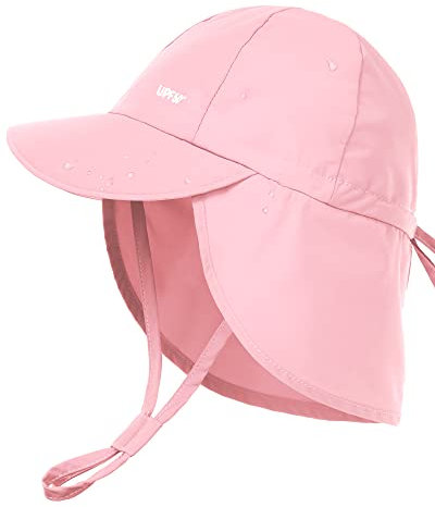 FURTALK Baby Sonnenhut mit Nackenklappe Kleinkind Kinder UPF 50+ Einstellbare Jungen Mädchen UV-Schutz Sommer Mütze Strand Schwimmen Hut