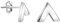 SOFIA MILANI - Damen Ohrringe 925 Silber - Dreieck Ohrstecker - E2505