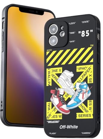dllaojias Cool Phone Case for iPhone 12 Case for Boys Men Basketball Sneaker Street Aesthetic Shockproof Sports Designer Cases Compatible with iPhone 12